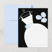 Wedding Gown Blue Black Pastellkarte Postkarte (Vorne/Hinten)