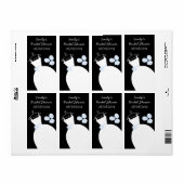 Wedding Gown Blue 'Brautparty' Label schwarz (Vorne)