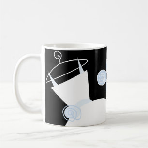 Wedding Gown Blue 'Brautparty' Tasse schwarz