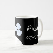 Wedding Gown Blue 'Bride' Tasse schwarz (VorderseiteRechts)