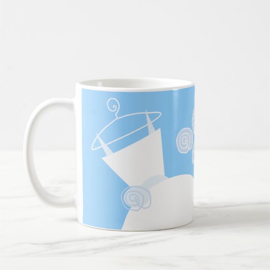 Wedding Gown Blue 'Bridesmaid' Kaffeetasse (Links)