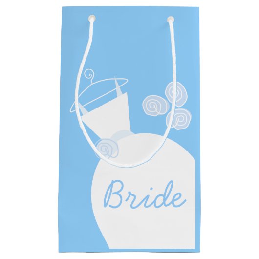 Wedding Gown Blue Bridge klein Kleine Geschenktüte (Vorderseite)