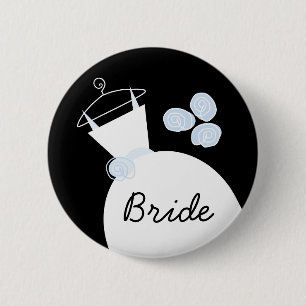 Wedding Gown Blue 'Bridge' Taste schwarz Button
