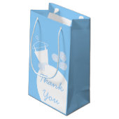 Wedding Gown Blue Danke, klein Kleine Geschenktüte (Rückseite Schrägansicht)