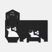 Wedding Gown Blue 'Danke' schwarzes Zelt Geschenkschachtel (Ungefaltet)