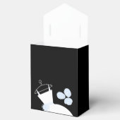 Wedding Gown Blue 'Danke' schwarzes Zelt Geschenkschachtel (Geöffnet)