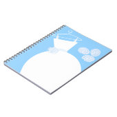 Wedding Gown Blue Notebook Notizblock (Linke Seite)