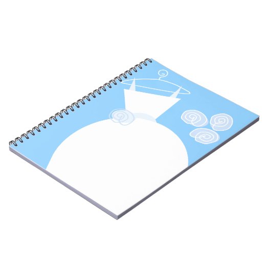 Wedding Gown Blue Notebook Notizblock (Linke Seite)