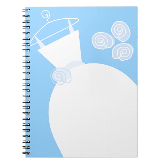 Wedding Gown Blue Notebook Notizblock (Vorderseite)