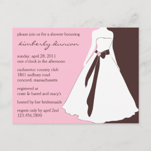 Wedding Gown Brautparty Einladung