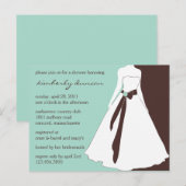Wedding Gown Brautparty Einladung (Vorne/Hinten)