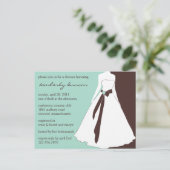Wedding Gown Brautparty Einladung (Stehend Vorderseite)