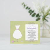 Wedding Gown Brautparty Einladung (Stehend Vorderseite)