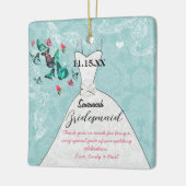 Wedding Gown Bridesmaid Butterfly Farbe wählen Keramikornament (Links)