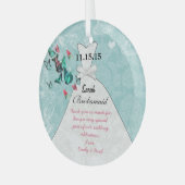 Wedding Gown Bridesmaid Butterfly Farbe wählen Ornament Aus Glas (Vorderseite links)