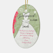 Wedding Gown Bridesmaid Gerber Daisy Choose Color Keramikornament (Links)