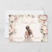 Wedding Gown Dress Brautparty Danke Karte (Vorderseite)