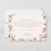 Wedding Gown Dress Brautparty Danke Karte (Rückseite)