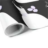Wedding Gown Lila Black Geschenkpapier (Rolleneckpunkt)