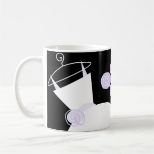 Wedding Gown Lila "Brautparty" Tasse schwarz