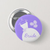 Wedding Gown Lila Bridge-Taste Button (Vorne & Hinten)