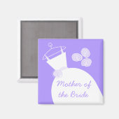 Wedding Gown Lila "Mutter der Braut" Magnet (Vorderseite/Rückseite)