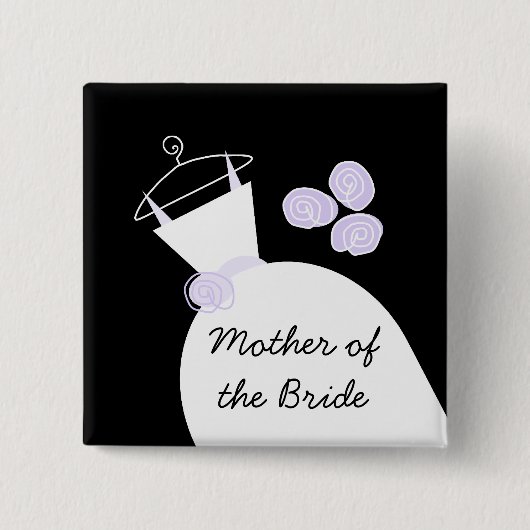 Wedding Gown Lila "Mutter der Braut" schwarz Button (Vorderseite)