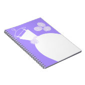 Wedding Gown Lila Notebook Notizblock (Rechte Seite)