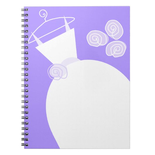 Wedding Gown Lila Notebook Notizblock (Vorderseite)