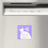 Wedding Gown Lila "Trauzeugin" Magnet (In Situ (Geschirrspüler))