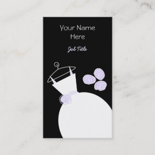 Wedding Gown Lila Visitenkartenportrait schwarz Visitenkarte