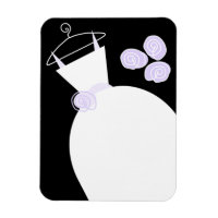 Wedding Gown Lila Weichmagnet schwarz