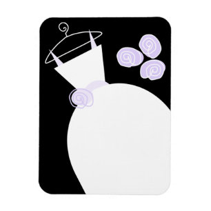Wedding Gown Lila Weichmagnet schwarz Magnet