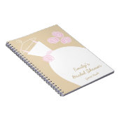 Wedding Gown Pink Beige 'Brautparty' Notebook Notizblock (Rechte Seite)