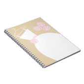 Wedding Gown Pink Beige Notebook Notizblock (Rechte Seite)
