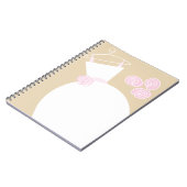 Wedding Gown Pink Beige Notebook Notizblock (Linke Seite)