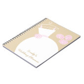Wedding Gown Pink Beige 'Wedding Planner' Notebook Notizblock (Linke Seite)