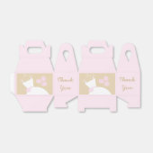 Wedding Gown Pink 'Danke' schwarz Gable Gefallen B Geschenkschachtel (Ungefaltet)