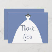 Wedding Gown Vielen Dank Dankeskarte (Vorne/Hinten)