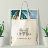 Wedding Gray Monogram Minimalistisch Simple Elegan Tragetasche