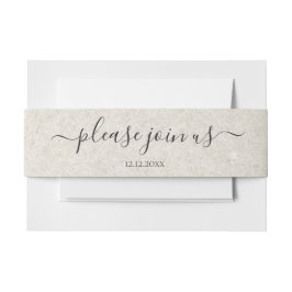 Wedding Gray Tan Bitte treten Sie uns Personalisie Einladungsbanderole
