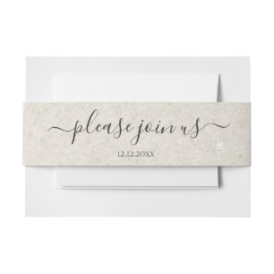 Wedding Gray Tan Bitte treten Sie uns Personalisie Einladungsbanderole