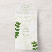Wedding Green All In One Einladung (Innen Boden)