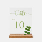 Wedding Green Chic Acrylschild (Vorderseite)
