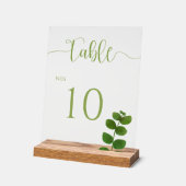 Wedding Green Chic Acrylschild (Winkel)