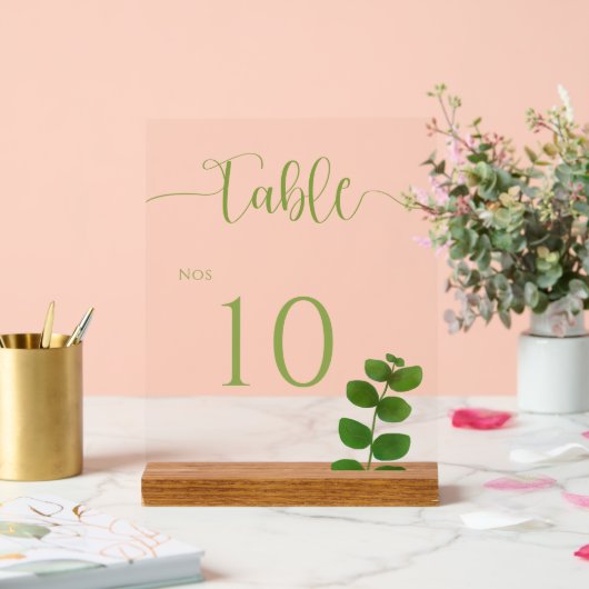 Wedding Green Chic Acrylschild (Hochzeit)