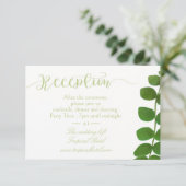 Wedding Green Chic Begleitkarte (Stehend Vorderseite)