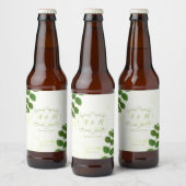 Wedding Green Chic Bierflaschenetikett (Flaschen)