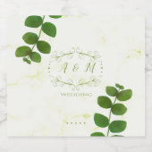 Wedding Green Chic Bierflaschenetikett (Einzelnes Label)