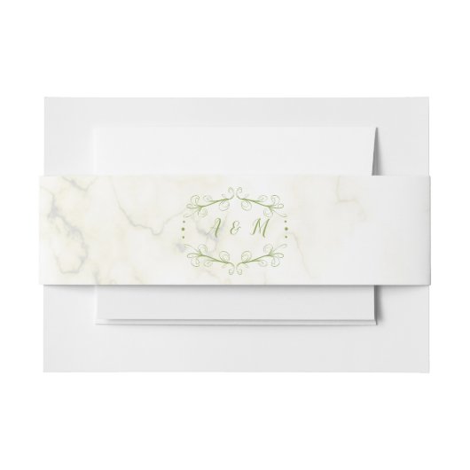 Wedding Green Chic Einladungsbanderole (Vorderseite Beispiel)